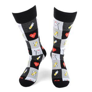 Health Care Heroes Nurse Llama Novelty Socks L/XL
